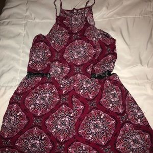 Red printed romper